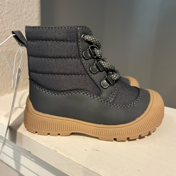 Cat and Jack Boys/Girls Charcoal Gray Fox Boots Toddler Size 5 - Picture 2 of 9